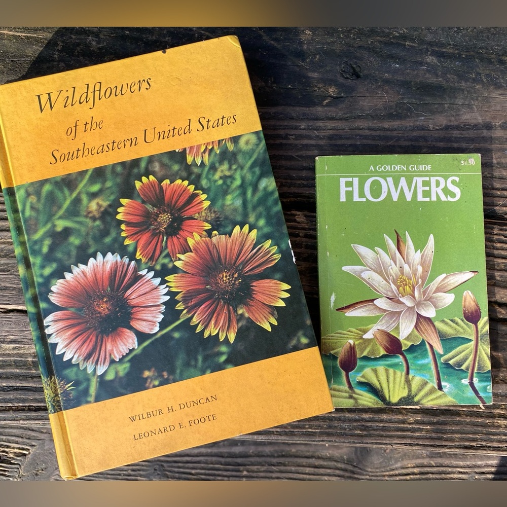 2 Vintage Flower Books